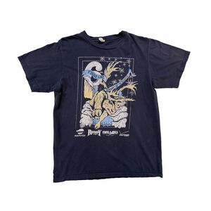 Nature Y2K TShirt Mens MED Rondy Running of the Reindeer Navy Anchorage Alaska